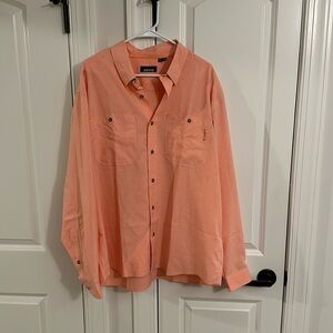 Orvis Orange Button Up
